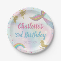 Gold Dust Magical Unicorn Fairy Mermaid Birthday 