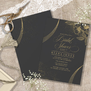Gold Dust & Outlines Bridal Shower Blk/Gld ID835