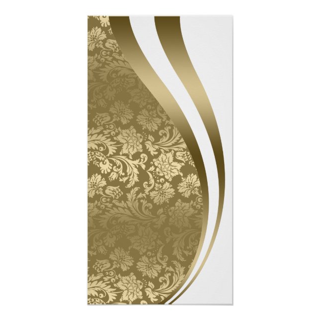 Gold Dynamic Lines Abstract Poster (Front)