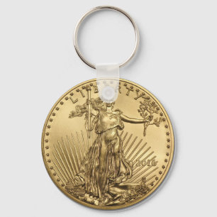 Gold Eagle coin Key Ring