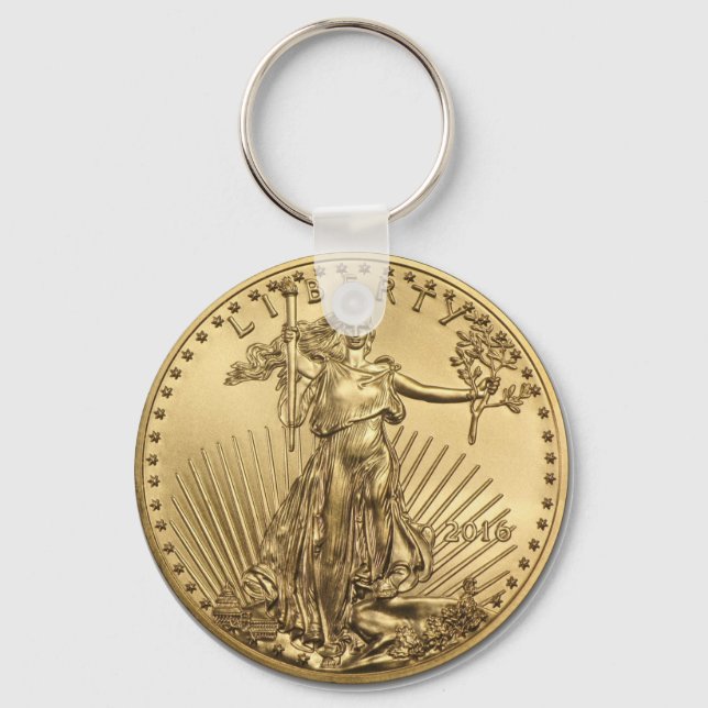 Gold Eagle coin Key Ring (Front)