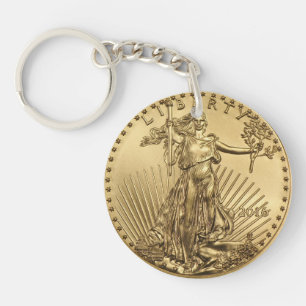 Gold Eagle coin Key Ring