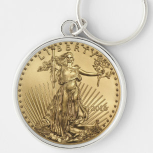 Gold Eagle coin Key Ring