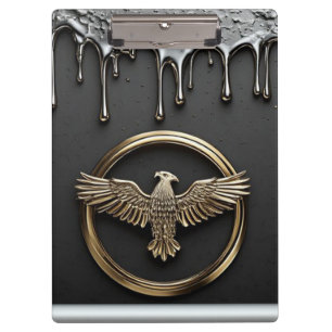 Gold Eagle Emblem With Spread Wings Clipboard