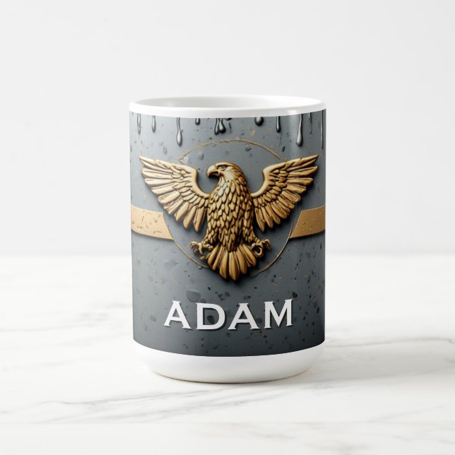 Gold Eagle Emblem With Spread Wings Coffee Mug (Center)