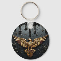 Gold Eagle Emblem With Spread Wings