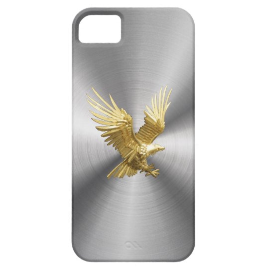 Gold Eagle Steel iron Case For The iPhone 5