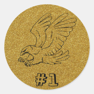 Gold Eagle Sticker