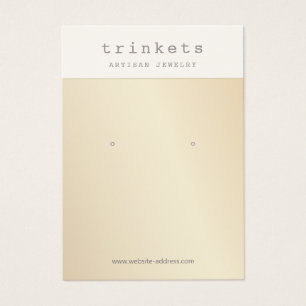 Gold Earring Jewellery Display Card