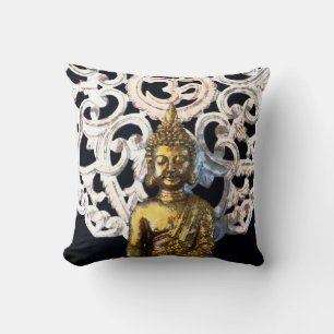 Gold Earth Buddha OM Aum Mantra Ajna Meditation Cushion