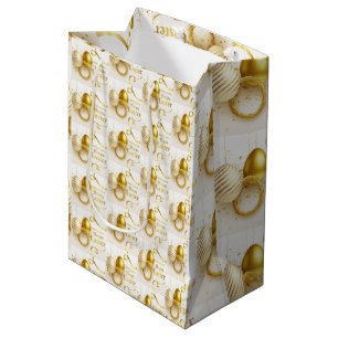 Gold Easter Egg  Medium Gift Bag