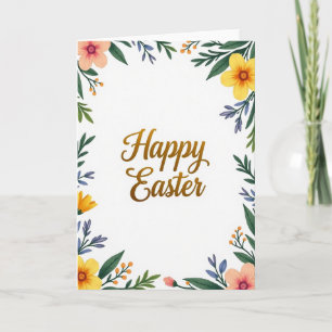 Gold Easter Glitter Texture Card