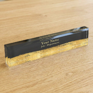 Gold effect classy executive desk name plate