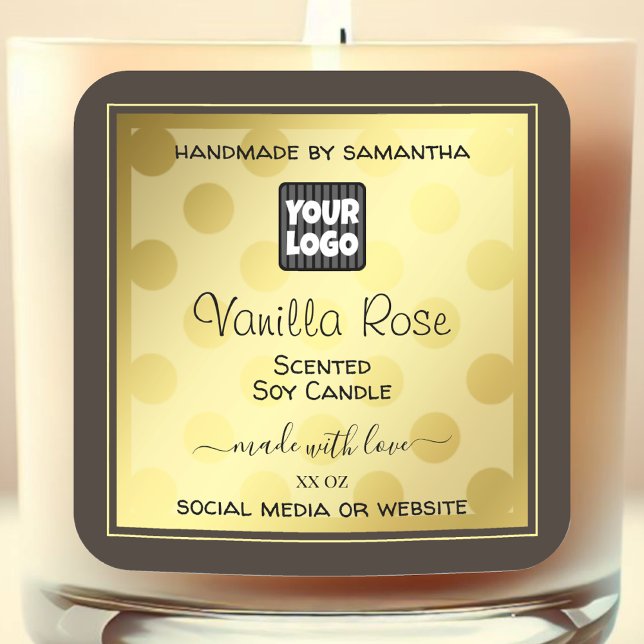 Gold Effect Custom Logo Product Packaging Labels (Creator Uploaded)