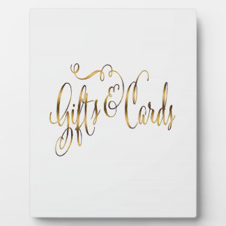 Gold-effect Gifts & Cards Wedding Table Sign Plaque