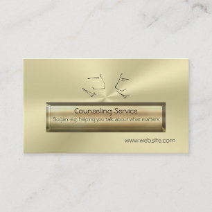 Gold effect luxury Talking Heads, Counsellor Business Card