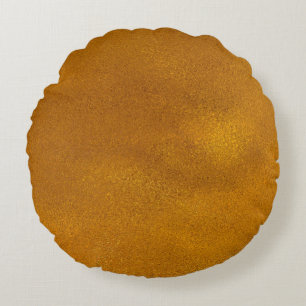 Gold Effect Round Cushion