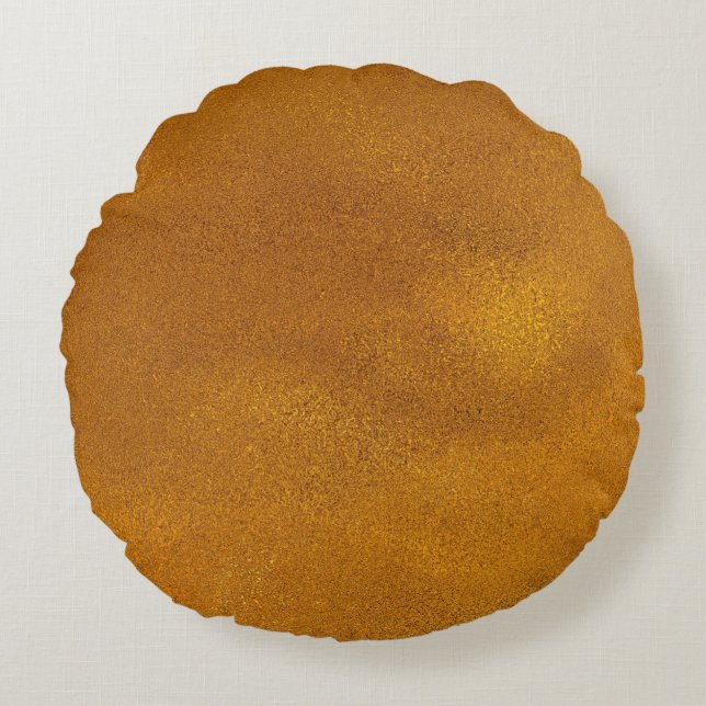 Gold Effect Round Cushion (Front)