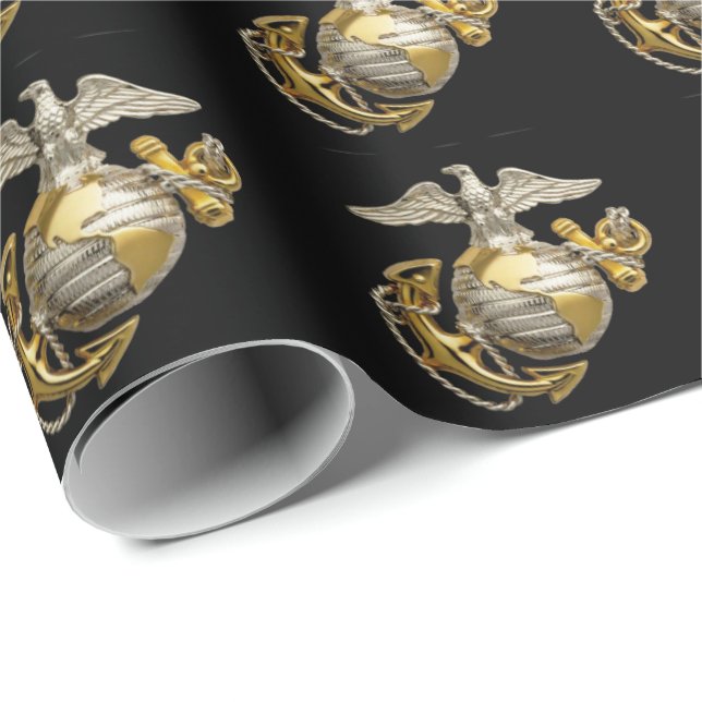 Gold EGA- US Marine Corps Wrapping Paper (Roll Corner)