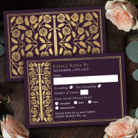 Gold Eggplant Mediaeval Sword Royal Wedding RSVP