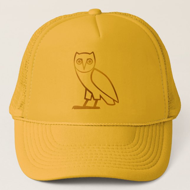 Gold Egyptian Owl Trucker Hat (Front)