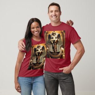 Gold Egyptian Pharaoh Lion, T-Shirt