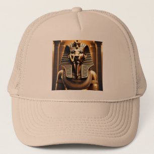 Gold Egyptian Pharaoh Lion, T-Shirt Trucker Hat
