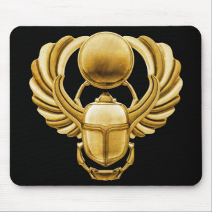 Gold Egyptian Scarab Mouse Mat