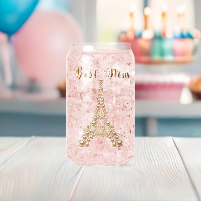 Gold Eiffel Tower  Can Glass (Insitu (Baby Shower))