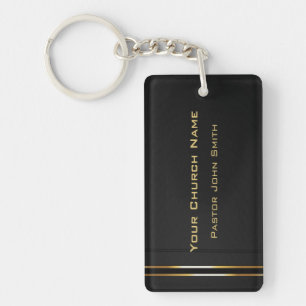 Gold Elegance2 Church Pastor Classy Key Ring