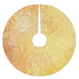 Gold Elegance: Abstract Luxurious Background Brushed Polyester Tree Skirt
