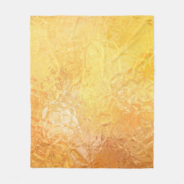 Gold Elegance: Abstract Luxurious Background Fleece Blanket (Front)