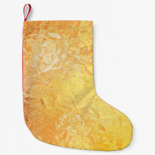 Gold Elegance: Abstract Luxurious Background Small Christmas Stocking