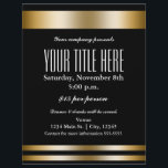 Gold Elegance Glamour Event Flyer Poster<br><div class="desc">Gold Elegance Glamour Event Flyer Poster.</div>