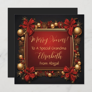 Gold Elegance Personalised Christmas Card