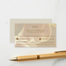 Gold Elegant Alcohol Ink Wedding RSVP Ca Card