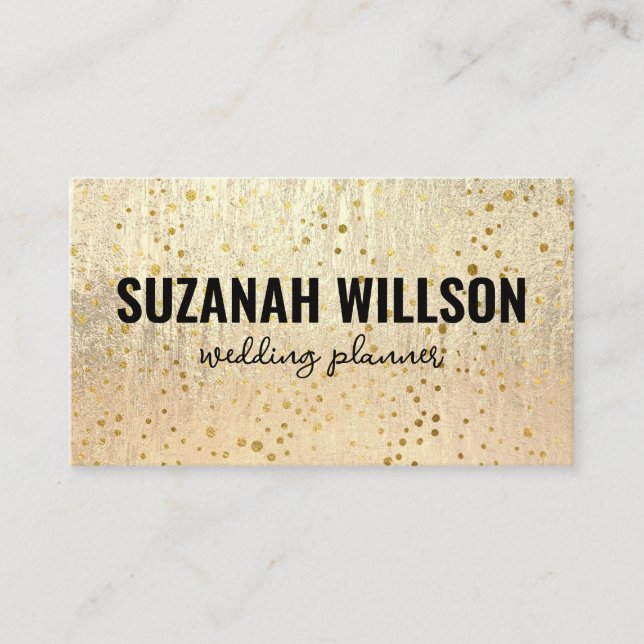 Gold Elegant Background With Gold Paint Splash  Business Card (Front)