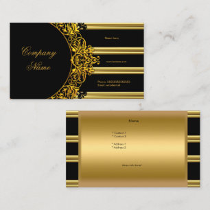 Gold Elegant Black Glamourous Fashion Business Card