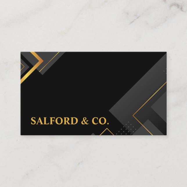 Gold Elegant Business Card (Front)