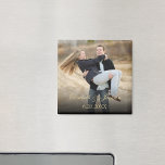 Gold Elegant Calligraphy Wedding Photo Magnet<br><div class="desc">Help your guests remember your special day with a photo magnet wedding favour engraved with your name and wedding date. Easy to personalise. If you need help with the design or matching items email Brandi@photobooksbybrandi.com</div>