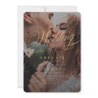 Gold elegant classic calligraphy photo wedding