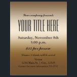 Gold Elegant Glamour Event Flyer Poster<br><div class="desc">Gold Elegant Glamour Event Flyer Poster</div>