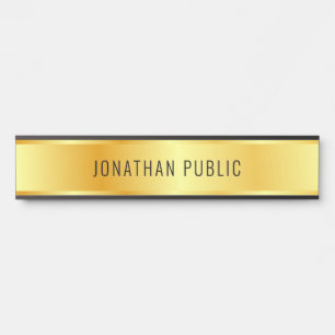 Gold Elegant Glamourous Modern Trendy Template Door Sign