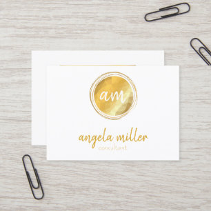 Gold elegant modern personalised bussines card. business card