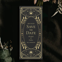Gold Elegant Mystical Tarot Card Save the Date