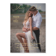 Gold Elegant Photo Save The Date
