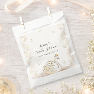 Gold Elegant Princess Swan Butterfly Baby Shower  Favour Bags