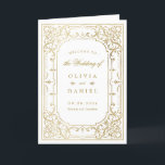 Gold elegant romantic ornate vintage wedding programme<br><div class="desc">Elegant vintage ornate frame design in faux gold colour,  romantic and sophisticated,  great wedding program for vintage wedding,   romantic formal wedding,  and luxury winter wedding. 
See all the matching pieces in collection</div>