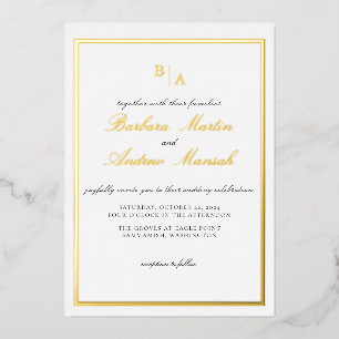 Gold Elegant Script Minimalist Wedding