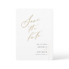 Gold elegant script minimalist wedding